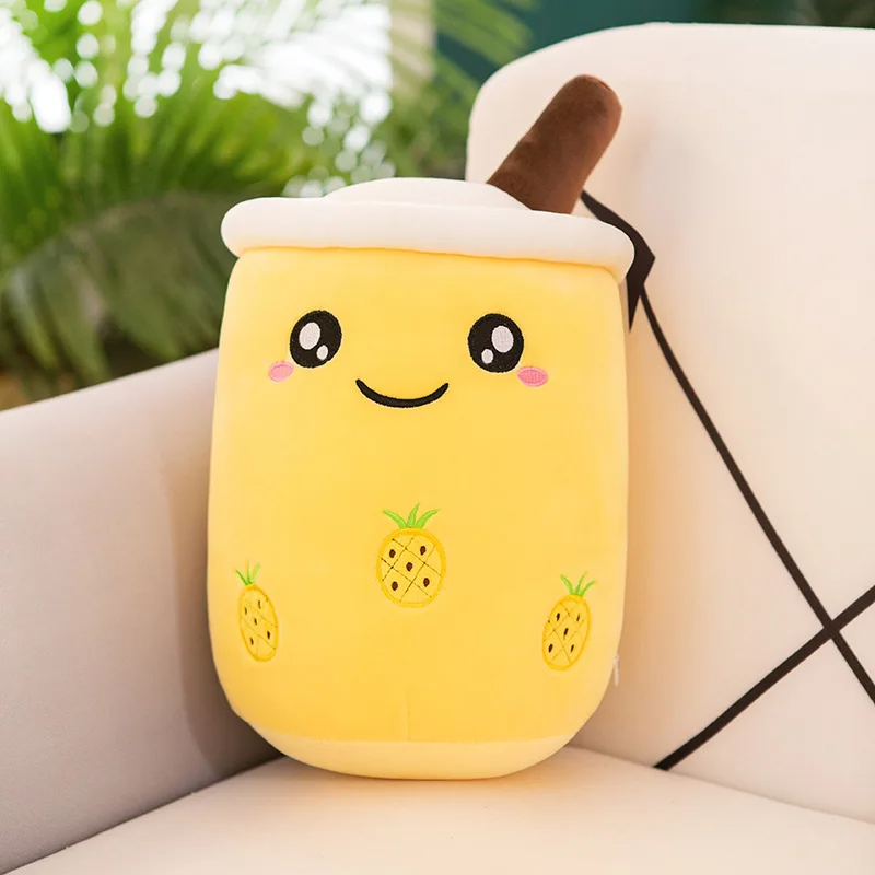 Fruit Bubble Tea Plushie Soft Pillow