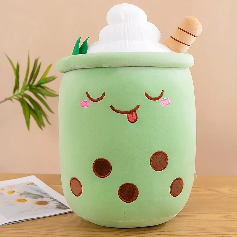 Boba Milk Tea Ice Cream Soft Plushie Pillow