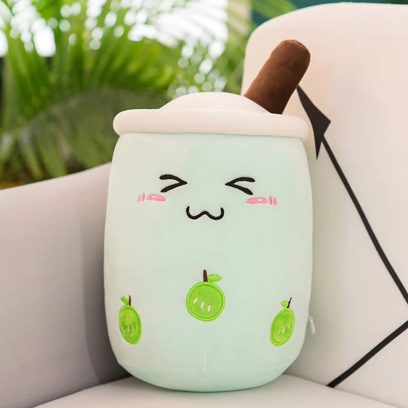 Fruit Bubble Tea Plushie Soft Pillow