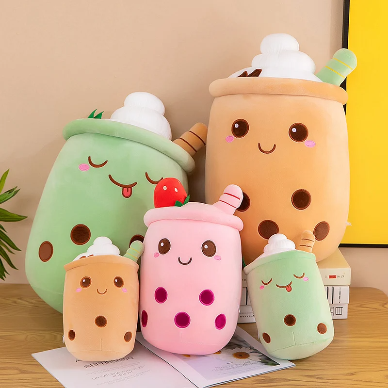 Boba Milk Tea Ice Cream Soft Plushie Pillow