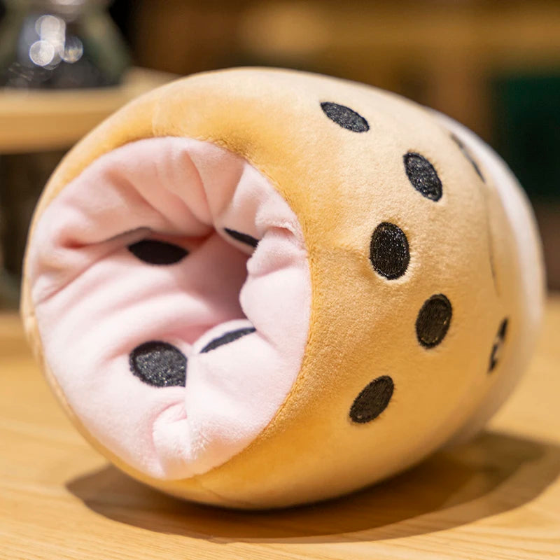 Cute Reversible Boba Milk Tea Plushie Toy