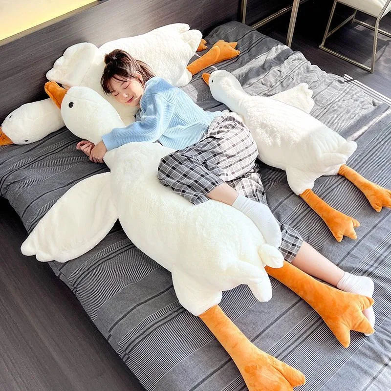 Giant Plush White Goose Toy Stuffed Pillow Boyfriend Cushion