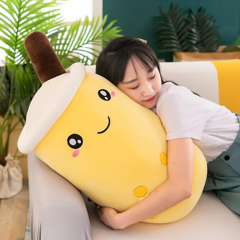 Fruit Bubble Tea Plushie Soft Pillow